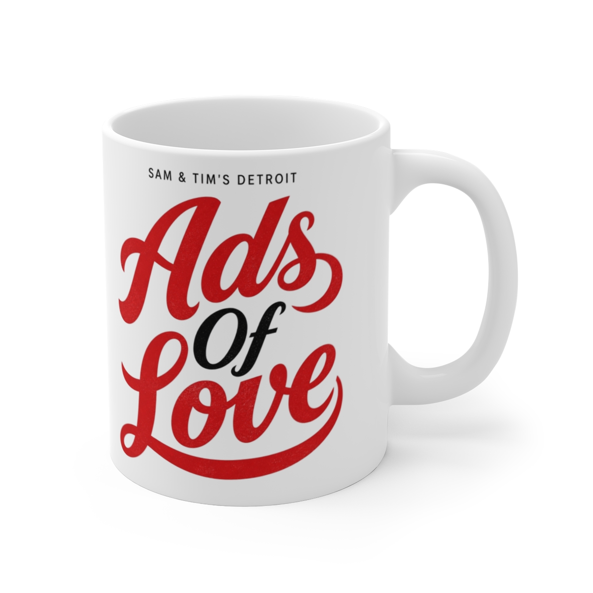 Detroiters "Ads Of Love" White Mug - Detroiters official mugs-drinkware merch